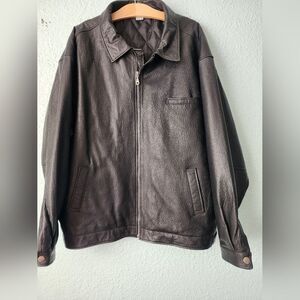Leather Brand Men's Black Leather Jacket